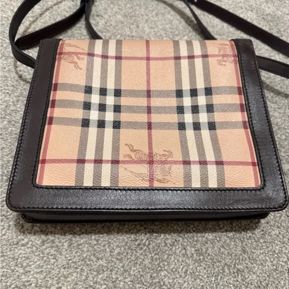 BURBERRY Haymarket Check Canvas Small Paisley Crossbody Bag - Picture 14 of 16